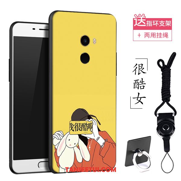 Etui Xiaomi Mi Mix 2 Miękki Kreatywne Anti-fall, Futerał Xiaomi Mi Mix 2 Silikonowe Żółty Zakochani Beige