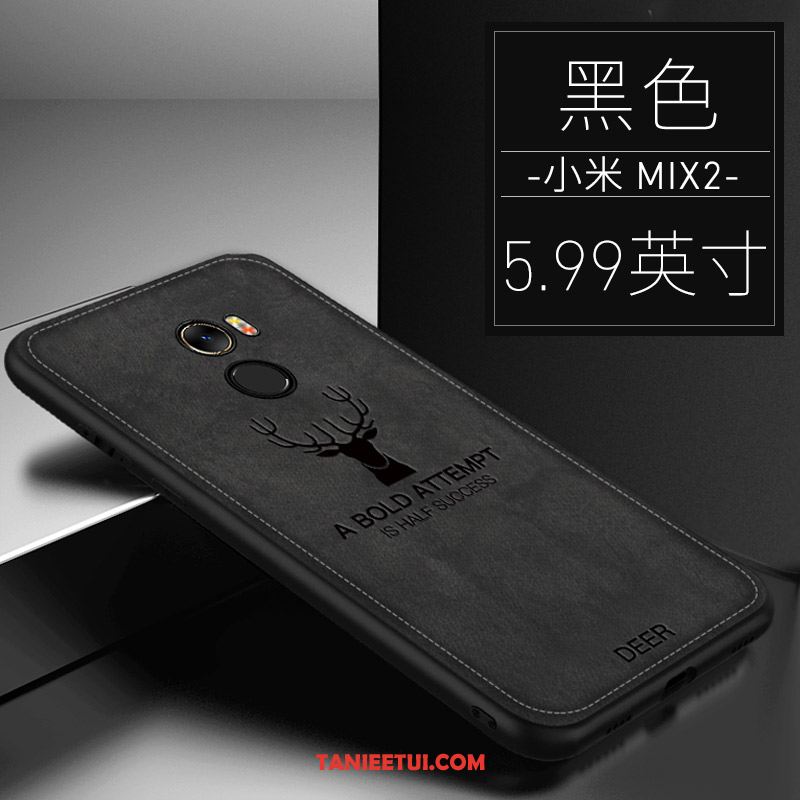 Etui Xiaomi Mi Mix 2 Nubuku Wzór Cienkie, Obudowa Xiaomi Mi Mix 2 Tylna Pokrywa All Inclusive Silikonowe Beige