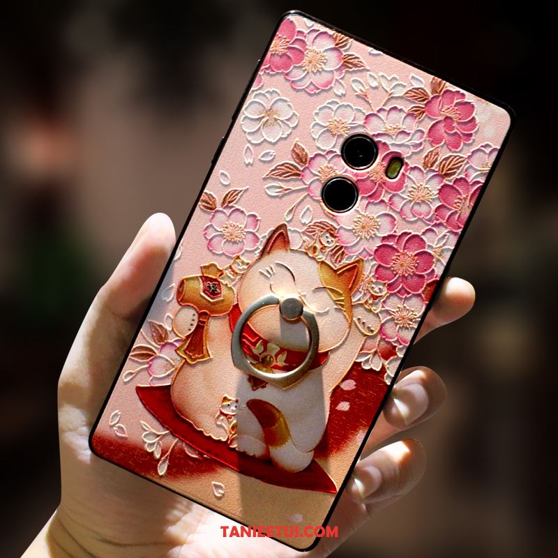 Etui Xiaomi Mi Mix 2 Ochraniacz Różowe Mały, Pokrowce Xiaomi Mi Mix 2 Wiszące Ozdoby Ring Klamra Beige