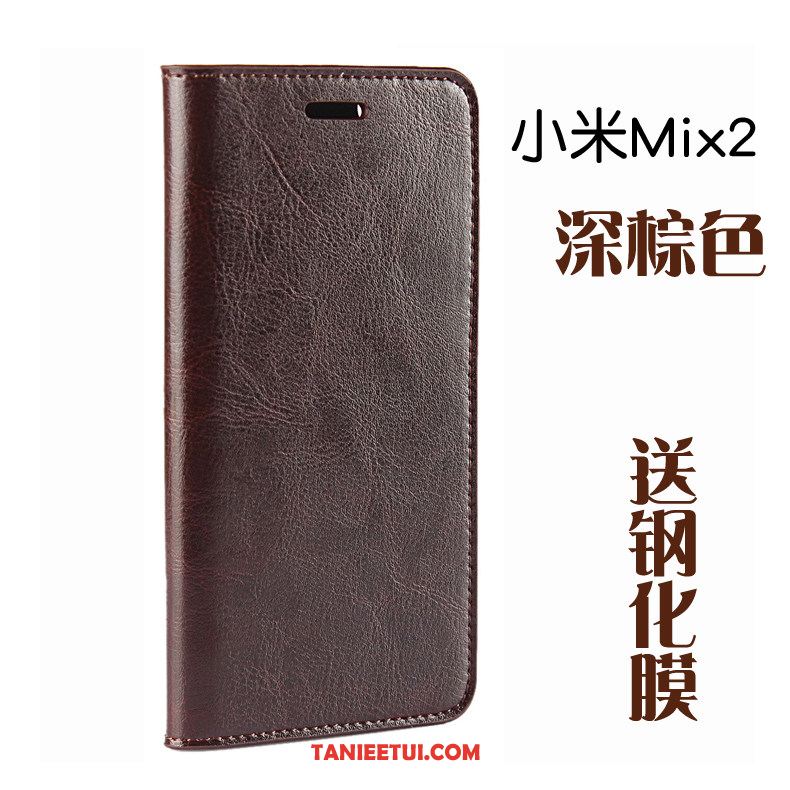 Etui Xiaomi Mi Mix 2 Prawdziwa Skóra Mały All Inclusive, Pokrowce Xiaomi Mi Mix 2 Telefon Komórkowy Anti-fall Ochraniacz Braun Beige