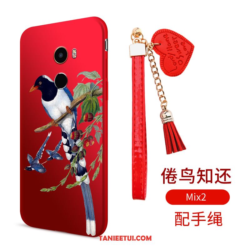 Etui Xiaomi Mi Mix 2 Telefon Komórkowy Ptak Ochraniacz, Obudowa Xiaomi Mi Mix 2 Miękki Anti-fall Kwiaty Beige