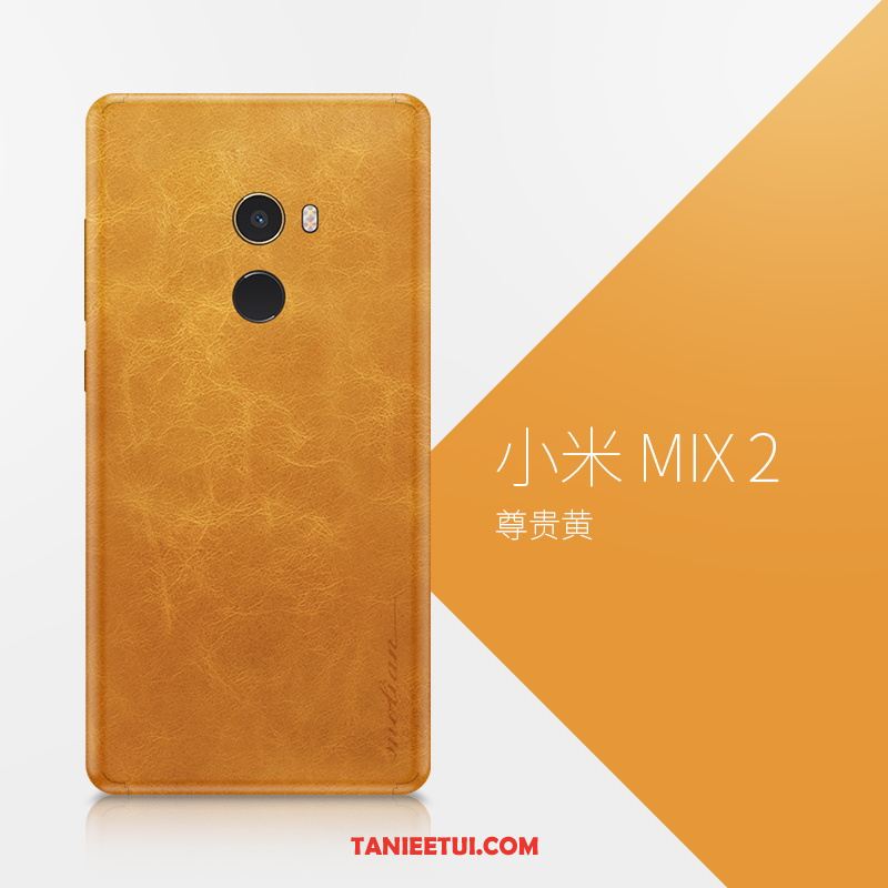 Etui Xiaomi Mi Mix 2 Wysoki Koniec Mały Cienkie, Pokrowce Xiaomi Mi Mix 2 Czerwony Netto Ochraniacz Skórzany Futerał Beige