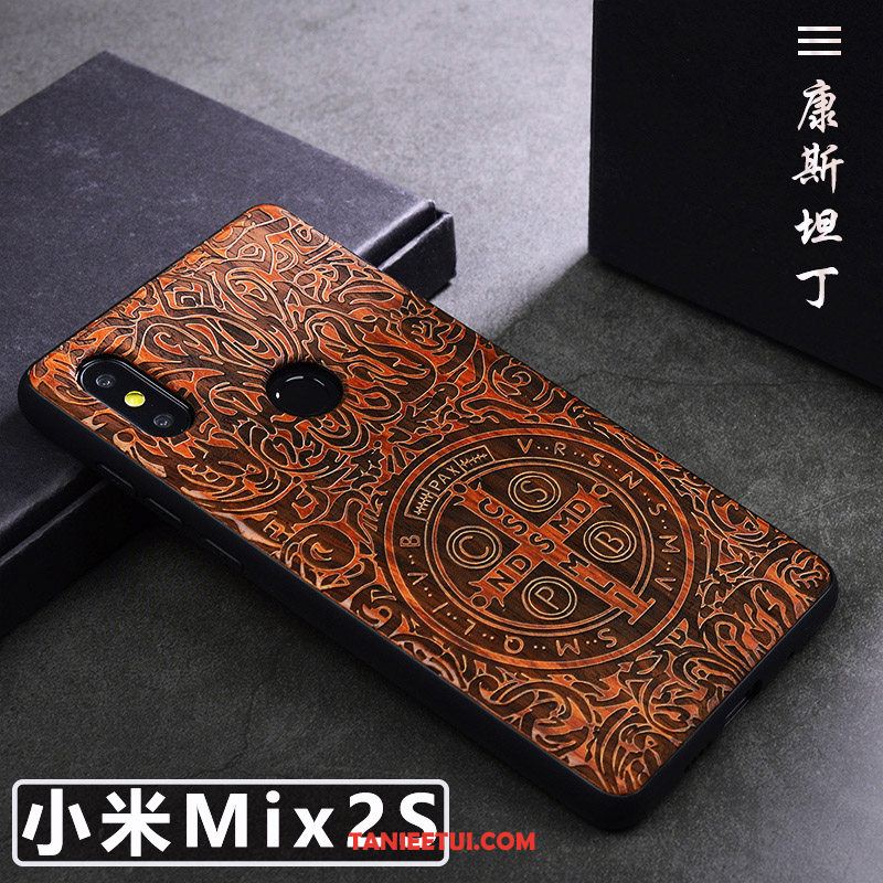 Etui Xiaomi Mi Mix 2s Kreatywne Anti-fall Sztuka, Pokrowce Xiaomi Mi Mix 2s Ochraniacz Tendencja Proste Braun Beige