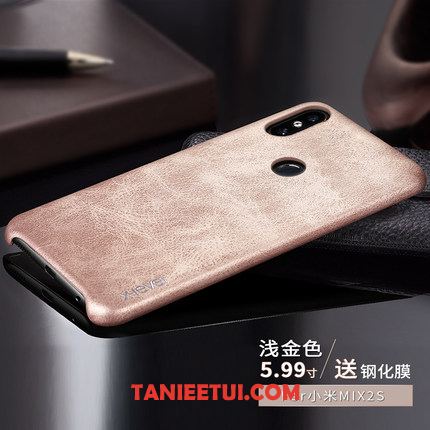 Etui Xiaomi Mi Mix 2s Luksusowy Mały Biznes, Pokrowce Xiaomi Mi Mix 2s Anti-fall Skórzany Futerał Tylna Pokrywa Braun Beige