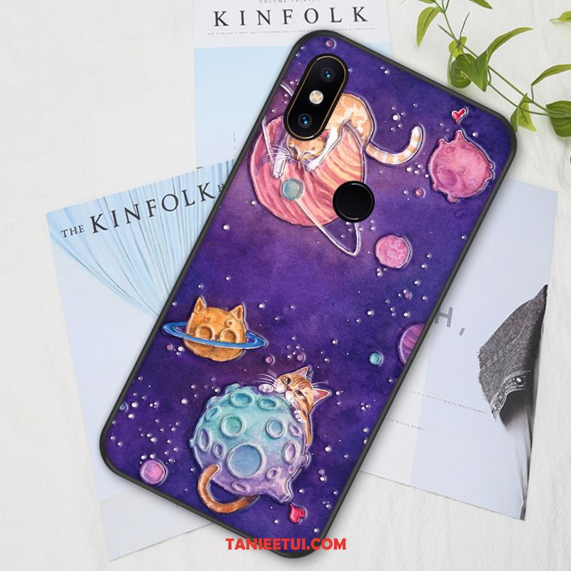 Etui Xiaomi Mi Mix 2s Miękki Anti-fall All Inclusive, Pokrowce Xiaomi Mi Mix 2s Purpurowy Z Haftem Nowy Beige