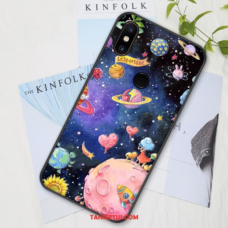 Etui Xiaomi Mi Mix 2s Miękki Anti-fall All Inclusive, Pokrowce Xiaomi Mi Mix 2s Purpurowy Z Haftem Nowy Beige