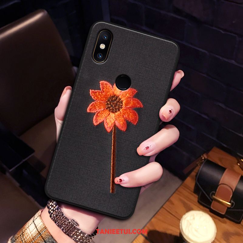 Etui Xiaomi Mi Mix 2s Silikonowe Telefon Komórkowy Flanela, Futerał Xiaomi Mi Mix 2s Osobowość All Inclusive Czarny Beige