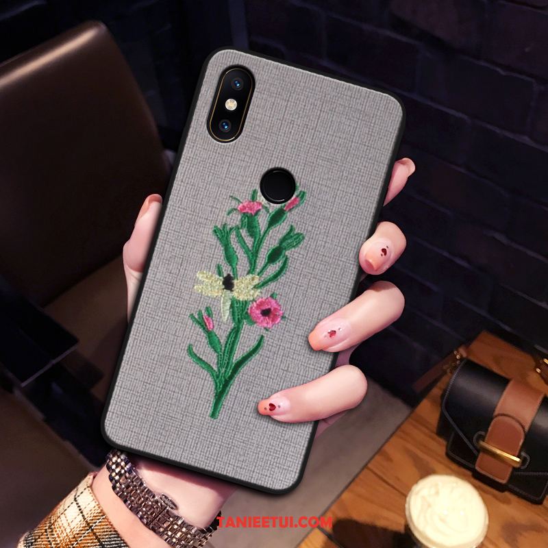 Etui Xiaomi Mi Mix 2s Silikonowe Telefon Komórkowy Flanela, Futerał Xiaomi Mi Mix 2s Osobowość All Inclusive Czarny Beige