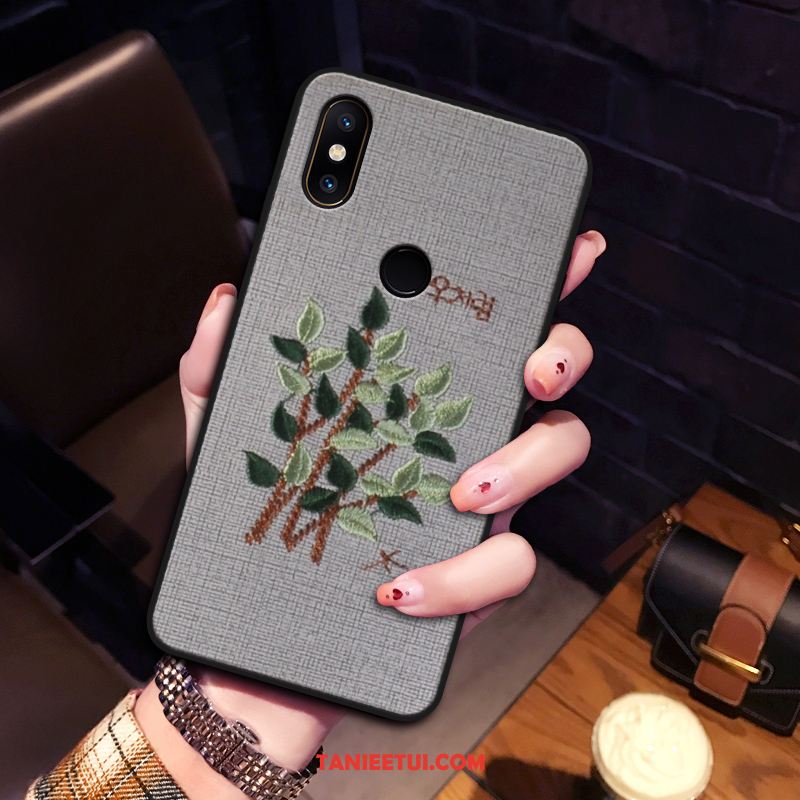 Etui Xiaomi Mi Mix 2s Silikonowe Telefon Komórkowy Flanela, Futerał Xiaomi Mi Mix 2s Osobowość All Inclusive Czarny Beige