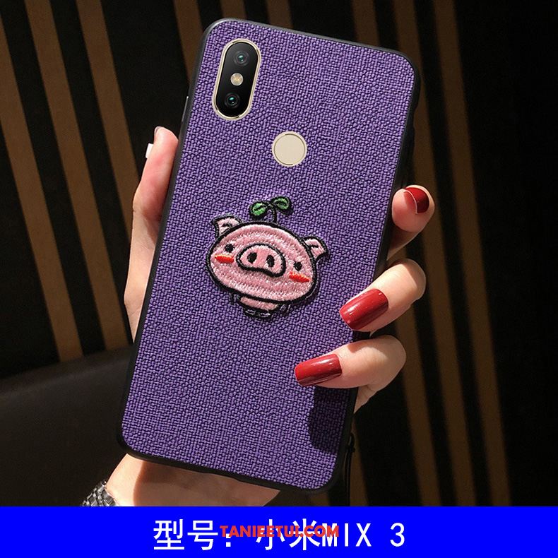 Etui Xiaomi Mi Mix 3 All Inclusive Piękny Miękki, Obudowa Xiaomi Mi Mix 3 Tendencja Kreskówka Ochraniacz Beige