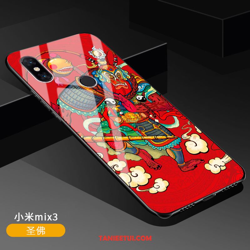 Etui Xiaomi Mi Mix 3 Dostosowane Szkło Mały, Obudowa Xiaomi Mi Mix 3 Kreatywne Różowe Wspornik Beige