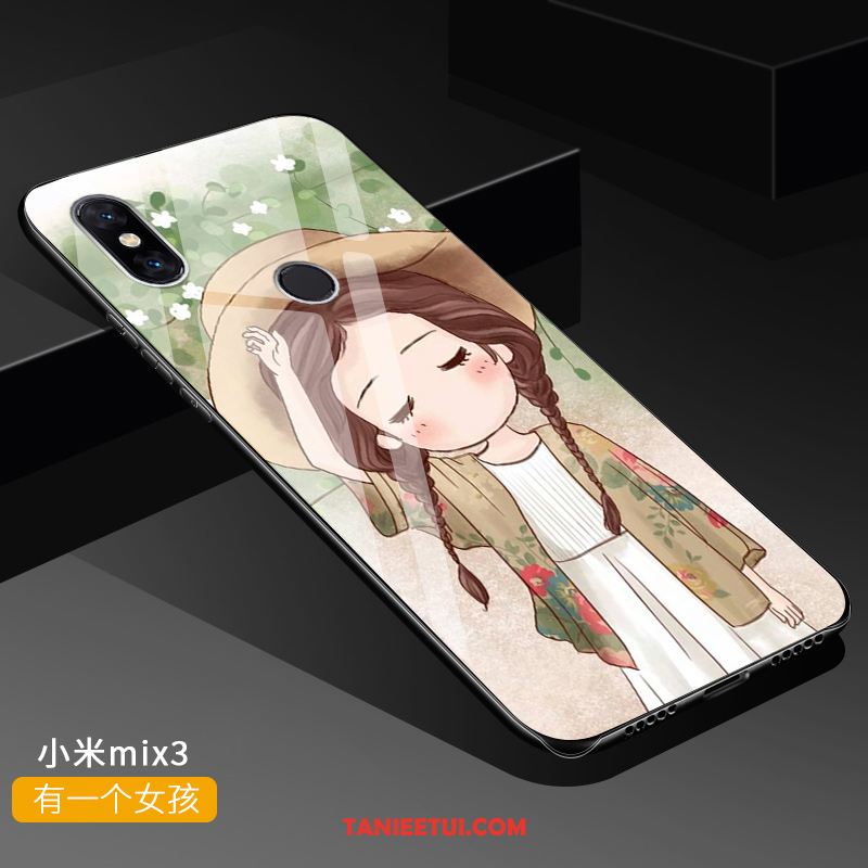 Etui Xiaomi Mi Mix 3 Dostosowane Szkło Mały, Obudowa Xiaomi Mi Mix 3 Kreatywne Różowe Wspornik Beige