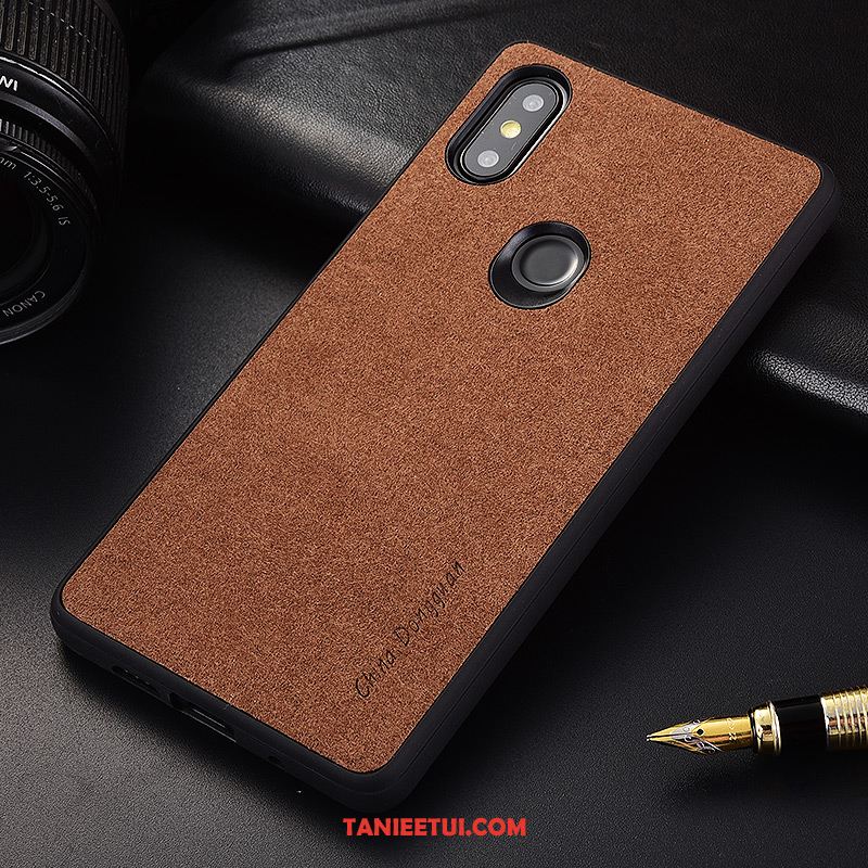 Etui Xiaomi Mi Mix 3 Ochraniacz Super Skórzany Futerał, Obudowa Xiaomi Mi Mix 3 Tylna Pokrywa Telefon Komórkowy All Inclusive Beige