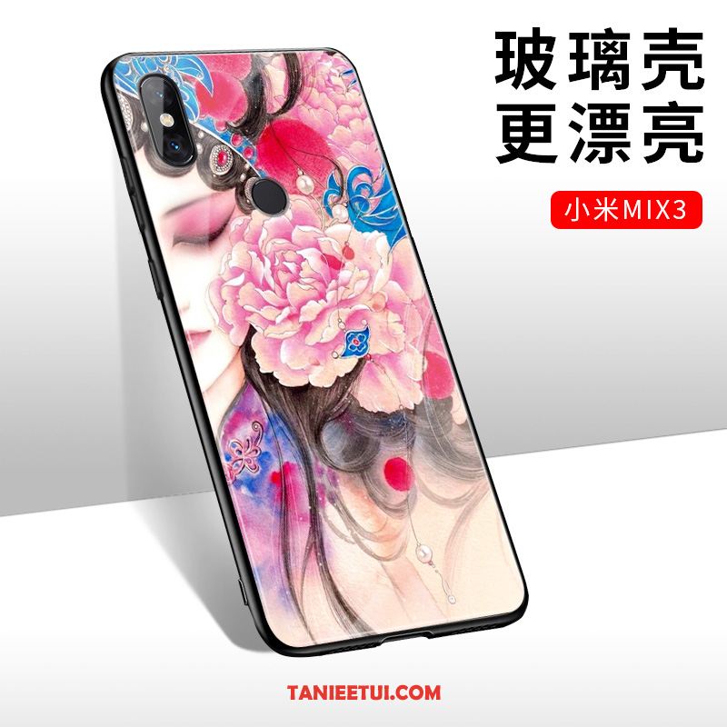 Etui Xiaomi Mi Mix 3 Tendencja All Inclusive Mały, Obudowa Xiaomi Mi Mix 3 Ochraniacz Czerwony Anti-fall Beige