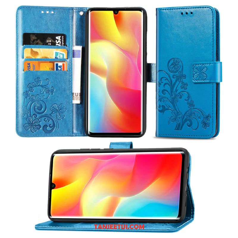 Etui Xiaomi Mi Note 10 Lite Czerwony Skórzany Futerał Szczęśliwy, Pokrowce Xiaomi Mi Note 10 Lite Klapa Telefon Komórkowy Mały Beige