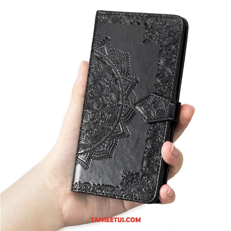 Etui Xiaomi Mi Note 10 Lite Mały Skórzany Telefon Komórkowy, Futerał Xiaomi Mi Note 10 Lite Anti-fall Czerwony Młodzież Beige