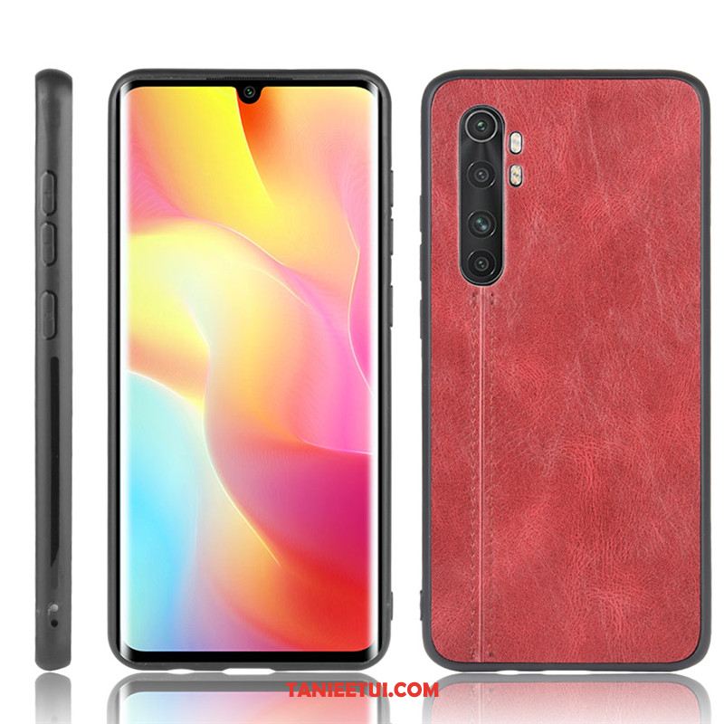 Etui Xiaomi Mi Note 10 Lite Młodzież Telefon Komórkowy Bydło, Futerał Xiaomi Mi Note 10 Lite Wzór Czerwony Mały Beige