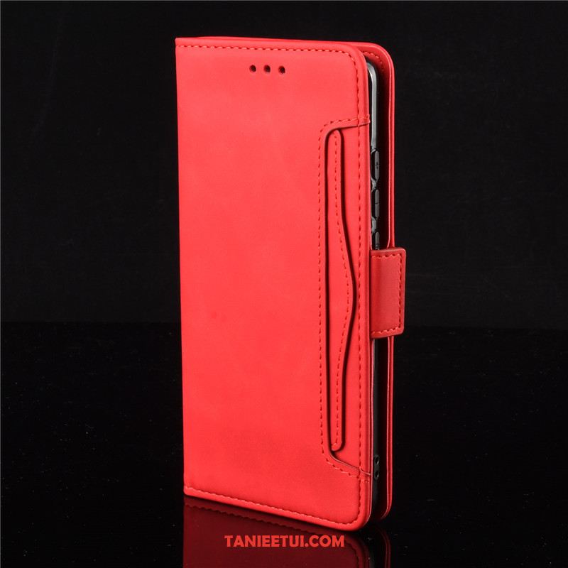 Etui Xiaomi Mi Note 10 Lite Skórzany Czerwony Młodzież, Futerał Xiaomi Mi Note 10 Lite Mały Telefon Komórkowy Portfel Beige