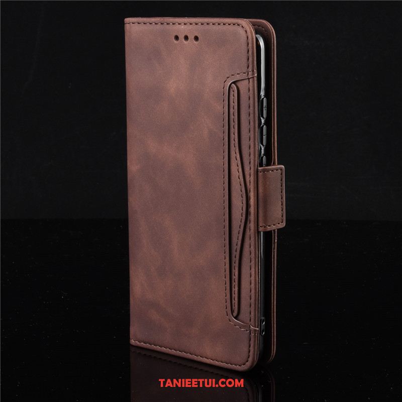 Etui Xiaomi Mi Note 10 Lite Skórzany Czerwony Młodzież, Futerał Xiaomi Mi Note 10 Lite Mały Telefon Komórkowy Portfel Beige