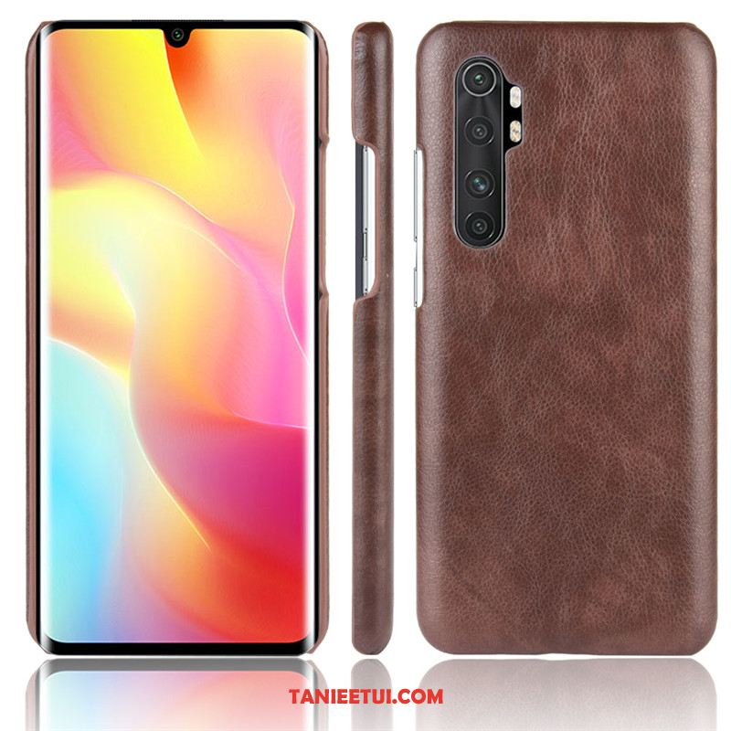 Etui Xiaomi Mi Note 10 Lite Telefon Komórkowy Skóra Młodzież, Futerał Xiaomi Mi Note 10 Lite Litchi Mały Wzór Beige