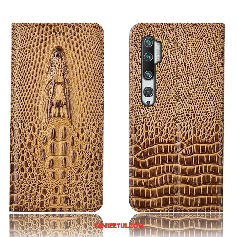 Etui Xiaomi Mi Note 10 Prawdziwa Skóra Czerwony All Inclusive, Futerał Xiaomi Mi Note 10 Telefon Komórkowy Mały Niebieski Beige