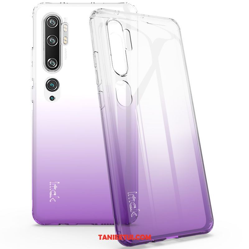 Etui Xiaomi Mi Note 10 Przezroczysty Silikonowe Mały, Futerał Xiaomi Mi Note 10 Ochraniacz Zielony Miękki Beige