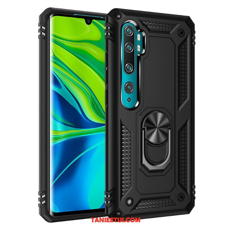 Etui Xiaomi Mi Note 10 Trzy Mechanizmy Obronne Czerwony Ochraniacz, Obudowa Xiaomi Mi Note 10 Ring Trudno Silikonowe Beige