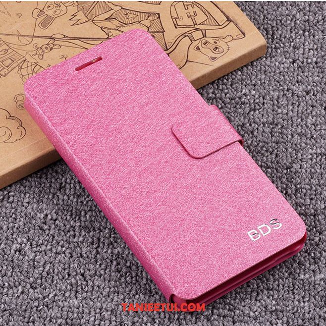 Etui Xiaomi Redmi 5 Klapa Trudno Nubuku, Obudowa Xiaomi Redmi 5 Szkło Hartowane Czerwony Skórzany Futerał Beige