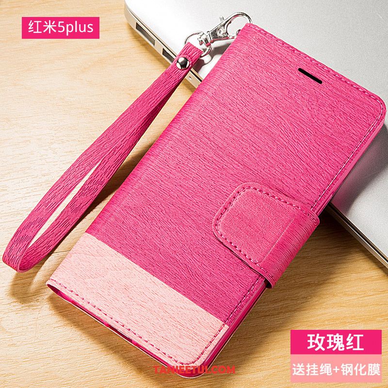 Etui Xiaomi Redmi 5 Plus Niebieski Ochraniacz Anti-fall, Pokrowce Xiaomi Redmi 5 Plus Skórzany Futerał All Inclusive Czerwony Beige