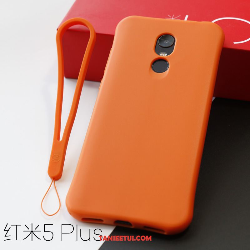 Etui Xiaomi Redmi 5 Plus Nubuku Telefon Komórkowy All Inclusive, Pokrowce Xiaomi Redmi 5 Plus Anti-fall Miękki Płótno Orange Beige