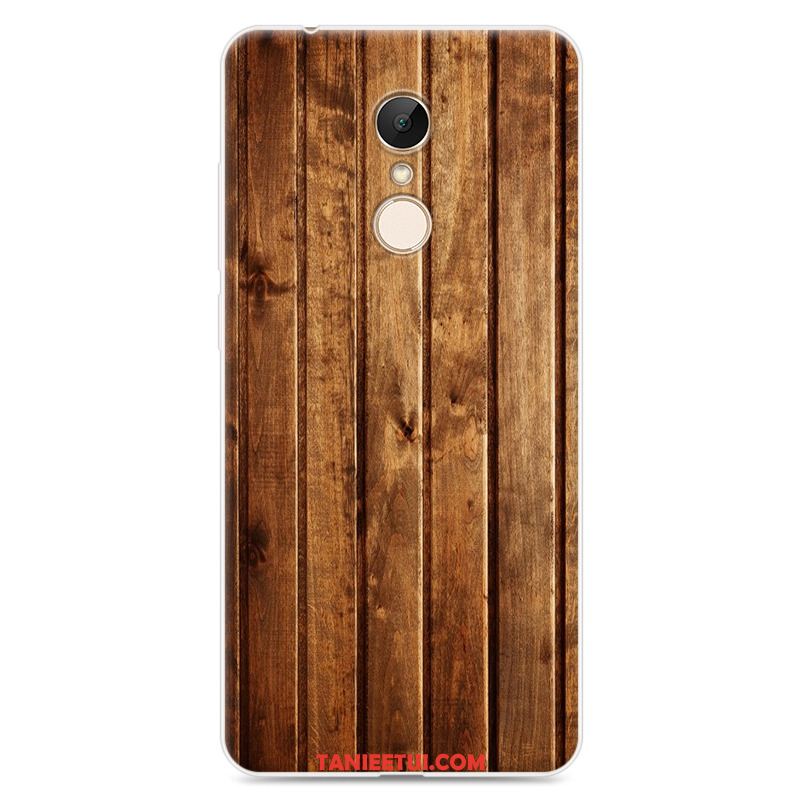 Etui Xiaomi Redmi 5 Plus Ochraniacz Tendencja Ziarno Drewna, Pokrowce Xiaomi Redmi 5 Plus Kreatywne Czerwony Telefon Komórkowy Beige