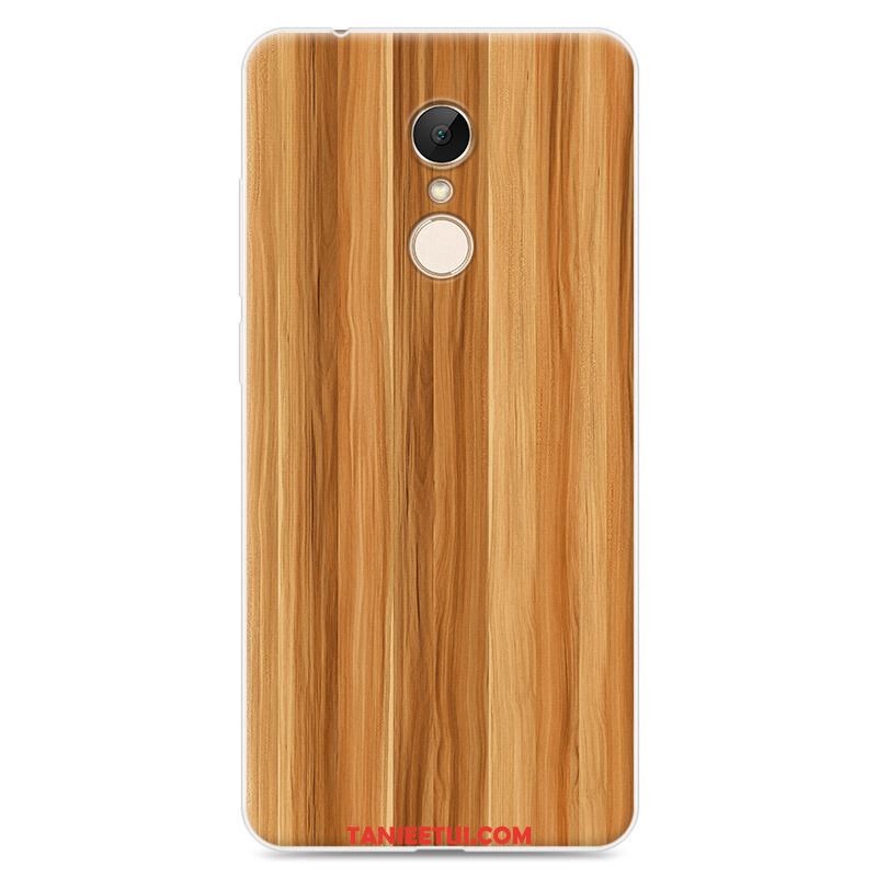 Etui Xiaomi Redmi 5 Plus Ochraniacz Tendencja Ziarno Drewna, Pokrowce Xiaomi Redmi 5 Plus Kreatywne Czerwony Telefon Komórkowy Beige