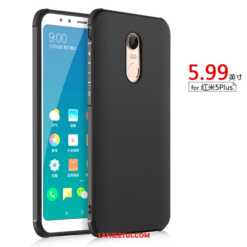 Etui Xiaomi Redmi 5 Plus Silikonowe Czerwony Anti-fall, Futerał Xiaomi Redmi 5 Plus Wzór Smoka Jednolity Kolor Nubuku Beige