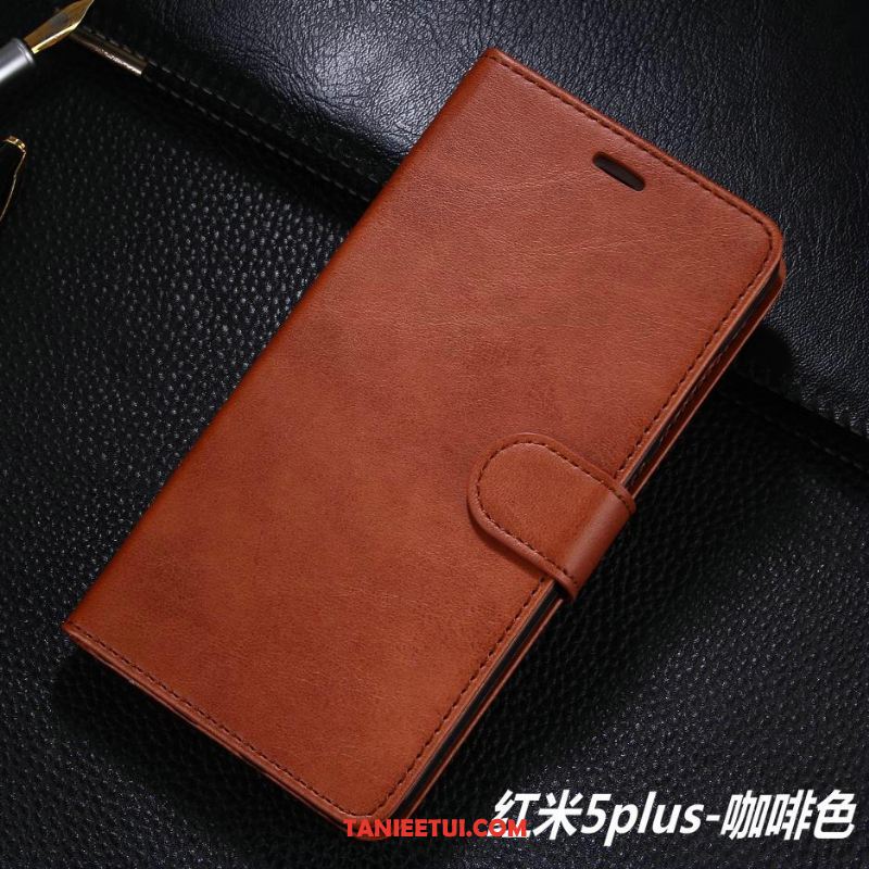 Etui Xiaomi Redmi 5 Plus Skórzany Futerał Czerwony Ochraniacz, Pokrowce Xiaomi Redmi 5 Plus Mały Telefon Komórkowy All Inclusive Braun Beige