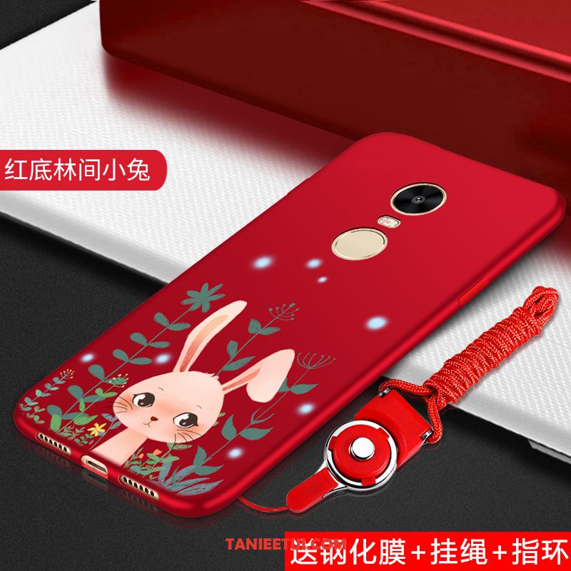 Etui Xiaomi Redmi 5 Plus Wiszące Ozdoby Nowy Silikonowe, Futerał Xiaomi Redmi 5 Plus Czerwony Anti-fall Nubuku Beige