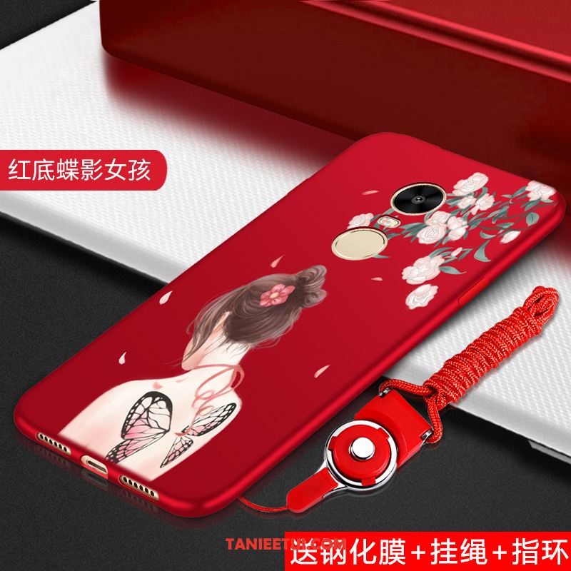 Etui Xiaomi Redmi 5 Plus Wiszące Ozdoby Nowy Silikonowe, Futerał Xiaomi Redmi 5 Plus Czerwony Anti-fall Nubuku Beige