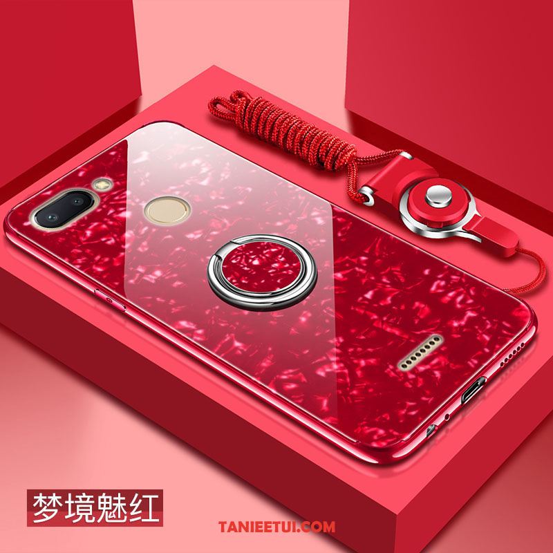 Etui Xiaomi Redmi 6 Czerwony Miękki Tendencja, Pokrowce Xiaomi Redmi 6 Szkło Hartowane Telefon Komórkowy Mały Beige