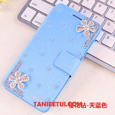 Etui Xiaomi Redmi 6 Czerwony Tendencja Rhinestone, Obudowa Xiaomi Redmi 6 Osobowość Skórzany Futerał Ochraniacz Beige