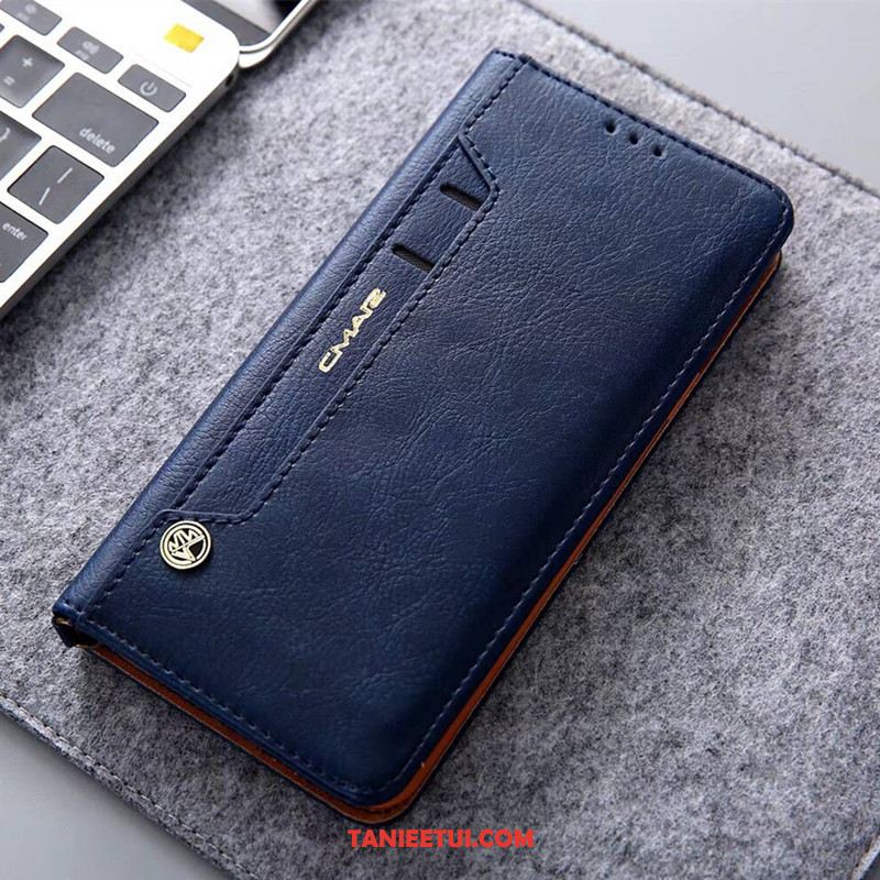 Etui Xiaomi Redmi 6a Karta Telefon Komórkowy Ochraniacz, Futerał Xiaomi Redmi 6a Anti-fall Czarny Skórzany Futerał