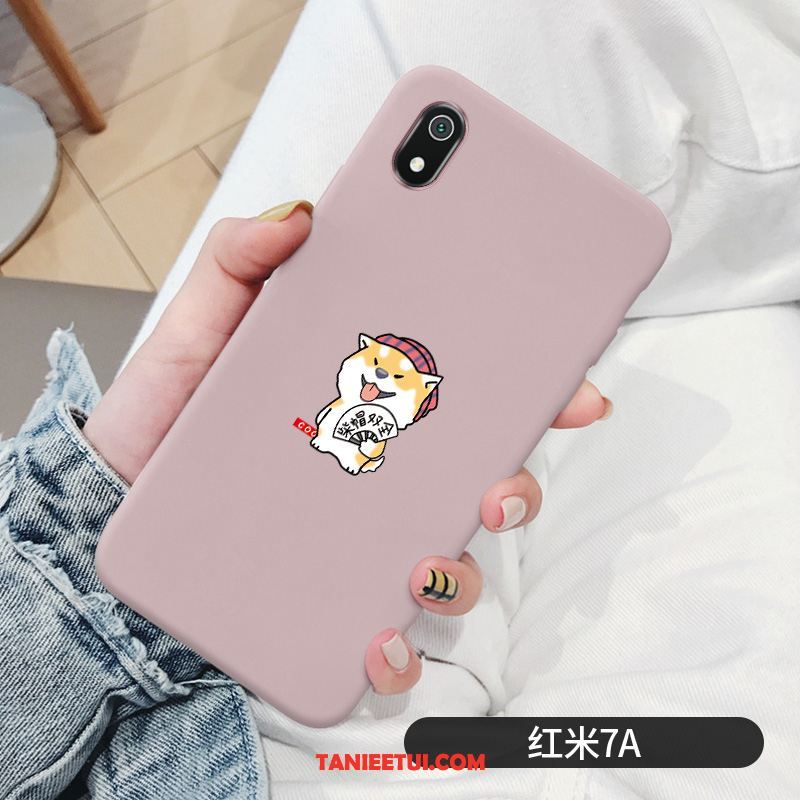 Etui Xiaomi Redmi 7a All Inclusive Kreskówka Wiatr, Futerał Xiaomi Redmi 7a Silikonowe Ładny Czerwony Beige