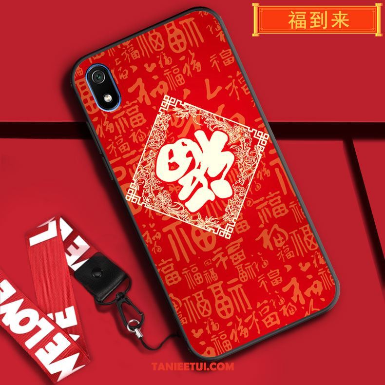 Etui Xiaomi Redmi 7a All Inclusive Wiszące Ozdoby Telefon Komórkowy, Obudowa Xiaomi Redmi 7a Święto Kreskówka Ochraniacz Beige