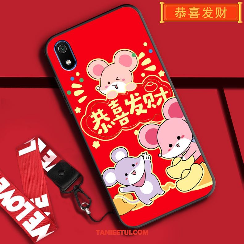 Etui Xiaomi Redmi 7a All Inclusive Wiszące Ozdoby Telefon Komórkowy, Obudowa Xiaomi Redmi 7a Święto Kreskówka Ochraniacz Beige