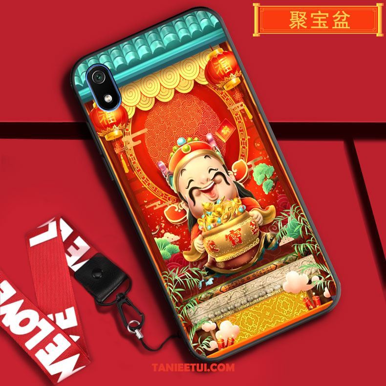 Etui Xiaomi Redmi 7a All Inclusive Wiszące Ozdoby Telefon Komórkowy, Obudowa Xiaomi Redmi 7a Święto Kreskówka Ochraniacz Beige