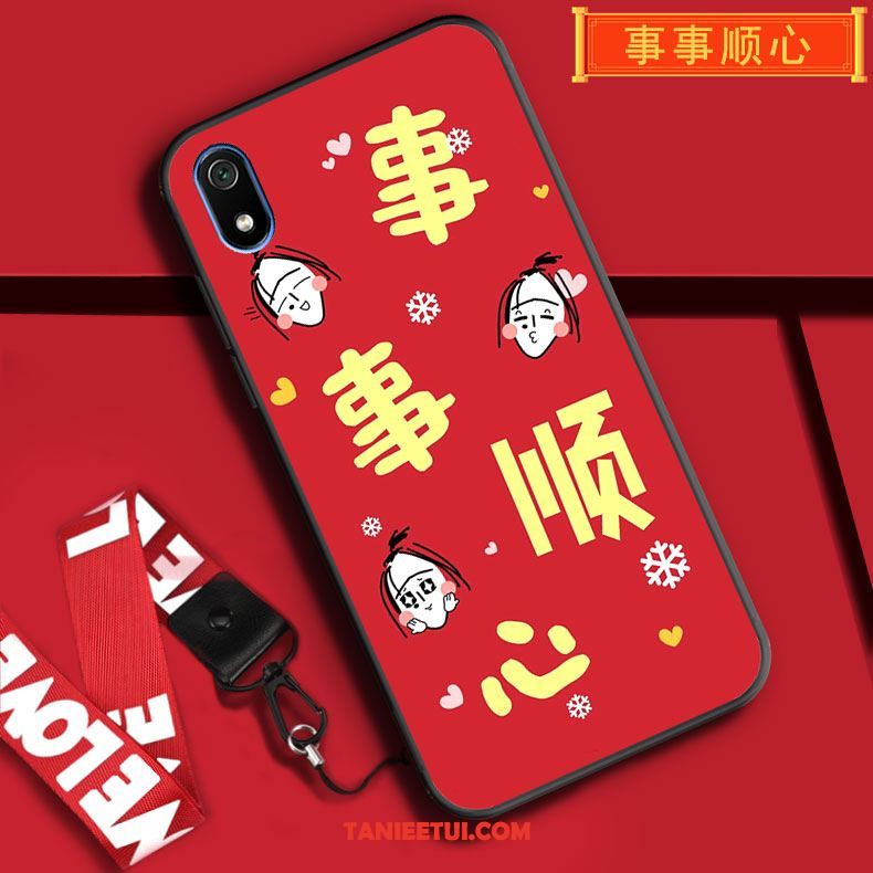 Etui Xiaomi Redmi 7a All Inclusive Wiszące Ozdoby Telefon Komórkowy, Obudowa Xiaomi Redmi 7a Święto Kreskówka Ochraniacz Beige