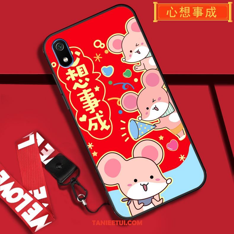 Etui Xiaomi Redmi 7a All Inclusive Wiszące Ozdoby Telefon Komórkowy, Obudowa Xiaomi Redmi 7a Święto Kreskówka Ochraniacz Beige