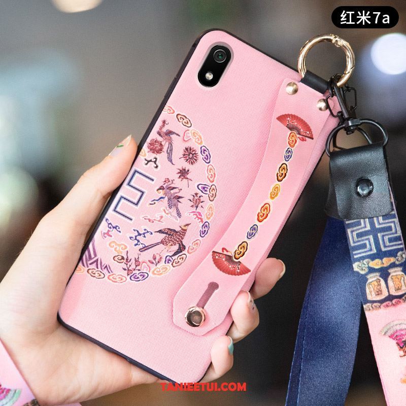 Etui Xiaomi Redmi 7a Czerwony Kreatywne Anti-fall, Pokrowce Xiaomi Redmi 7a Niebieski Telefon Komórkowy Vintage Beige