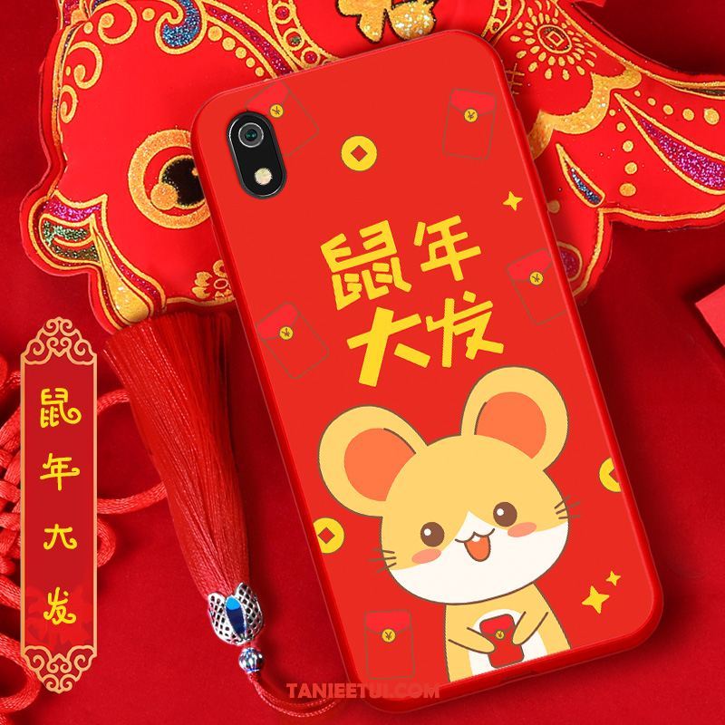 Etui Xiaomi Redmi 7a Czerwony Telefon Komórkowy Rat, Futerał Xiaomi Redmi 7a Nowy Ochraniacz Kreatywne Beige