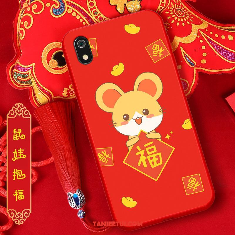 Etui Xiaomi Redmi 7a Czerwony Telefon Komórkowy Rat, Futerał Xiaomi Redmi 7a Nowy Ochraniacz Kreatywne Beige