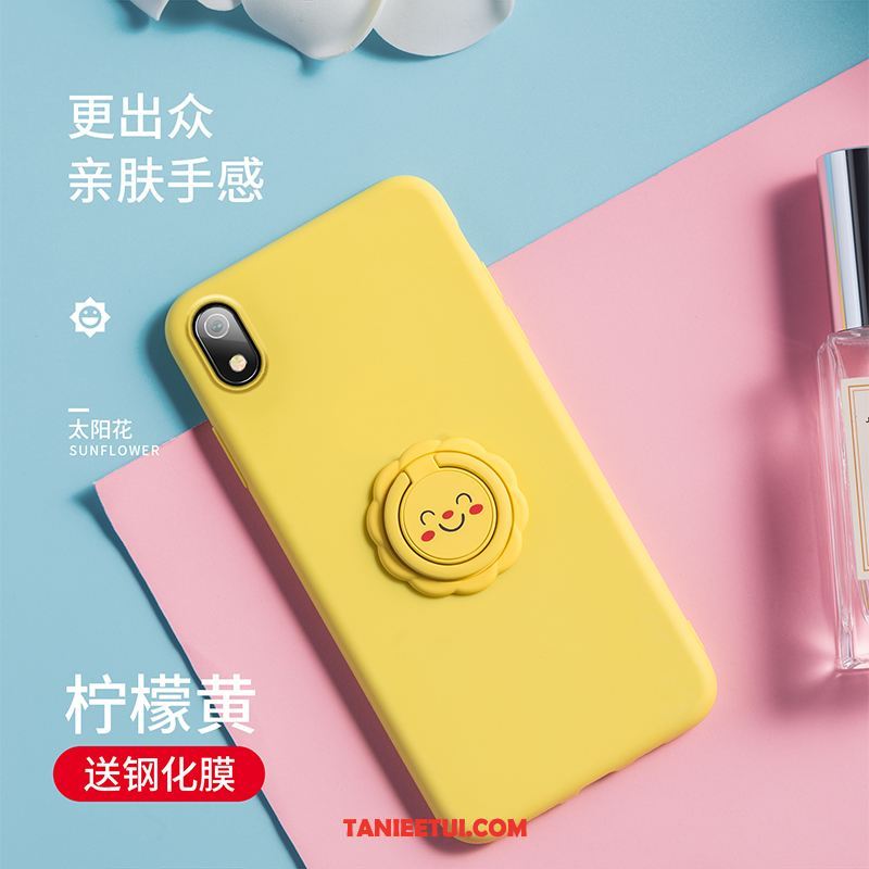 Etui Xiaomi Redmi 7a Czerwony Tendencja Żółty, Pokrowce Xiaomi Redmi 7a Miękki Świeży Ring Beige