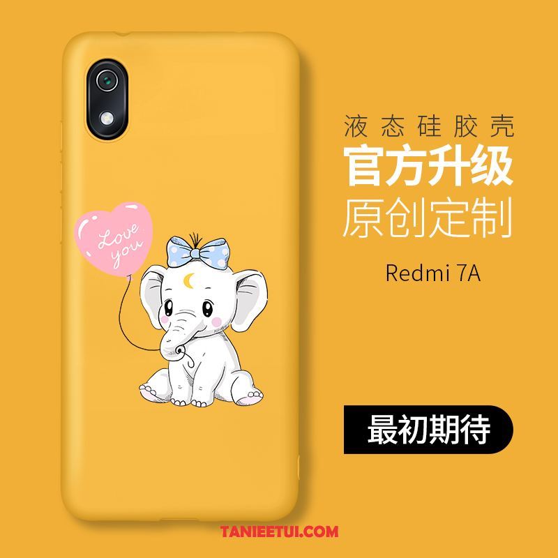 Etui Xiaomi Redmi 7a Mały Miękki Osobowość, Futerał Xiaomi Redmi 7a Anti-fall Różowe Kreatywne Beige